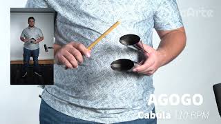 Agogô cabula 110 bpm  Brazilian samba bateria demonstration video [upl. by Iba]