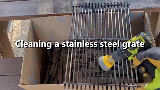 Cleaning a stainless steel grate [upl. by Iroc]