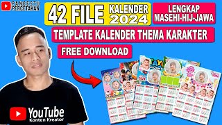 FREE TEMPLATE KALENDER 2024  TEMPLATE KALENDER COREL DRAW  TEMPLATE KALENDER DINDING 2024 [upl. by Grace]