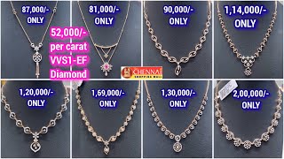 Akshaya Tritiya Diamond Offer  52000 per ct VVS1  EF Diamond  Budget Friendly Diamond Necklace [upl. by Ainedrag]