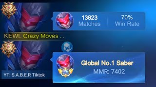 I MET GLOBAL 1 SABER IN RANKED GAME  INDONESIA server [upl. by Reiche3]