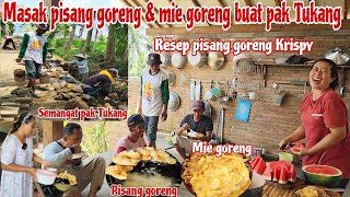 MASAK PISANG GORENG amp MIE GORENG BUAT PAK TUKANG‼️ Resep pisang Krispy andalan Renny wong ndeso [upl. by Sid]