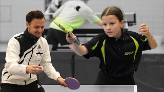 Tischtennis Training mit einer 8 Jährigen [upl. by Mozes]