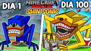 🌀Sobreviví 100 DÍAS Siendo SHIN SONIC en Minecraft HARDCORE [upl. by Anilad218]