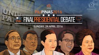 PiliPinasDebates2016 Analysis and commentary before the 3rd COMELEC Presidential Debate [upl. by Geithner653]