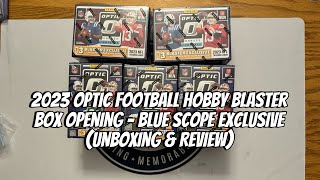 2023 Optic NFL Football Hobby Blaster Box Opening  Blue Scope Exclusive Unboxing amp Review [upl. by Waltner]