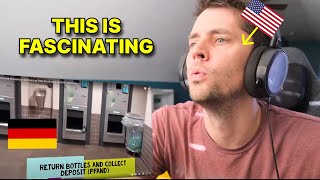 American reacts to REWE German grocery store 🧐 [upl. by Ybot]