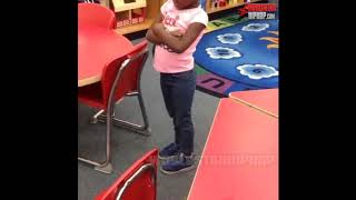 Badazz Little Girl Throws A Temper Tantrum In Class Video [upl. by Elkin]