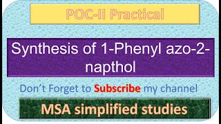 Synthesis 1Phenyl azo2napthol from Aniline by diazotization and coupling reactions [upl. by Ardnaed]