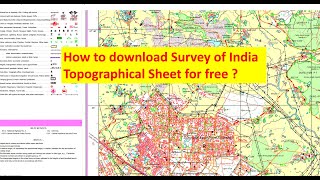 How to download Topographical Sheet for free II Toposheet II Survey of India [upl. by Eikcaj966]