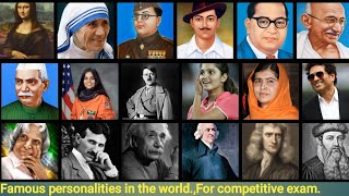 Famous personalities in the world For competitive exam famous personalities name with pictures [upl. by Erwin]