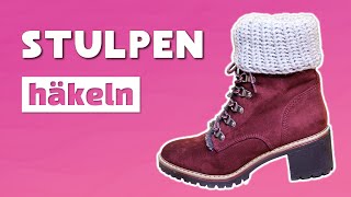 Stulpen häkeln  einfache Anleitung für Anfänger mit festen Maschen [upl. by Scribner319]