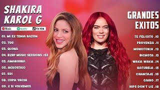 KAROL G Y SHAKIRA 2023  MEJORES CANCIONES 2023  MIX CANCIONES 2023  MIX REGGAETON 2023 [upl. by Susanetta116]