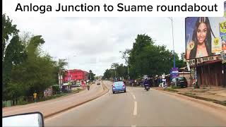 RIDE WITH ME FROM ANLOGA JUNCTION TO SUAME ROUNDABOUT 999 driving skills [upl. by Ause]