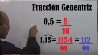 Fracción Generatriz Explicación Completa Decimal limitado periódico puro y periódico mixto [upl. by Nolra]