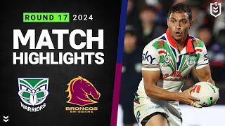 NRL 2024  Warriors v Broncos  Match Highlights [upl. by Jenine]