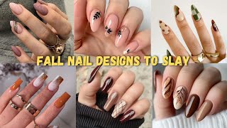 Fall Nail Designs to Slay  French Fall Nails 2024 fallnails autumncolors nails [upl. by Kinson]