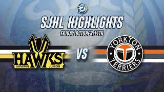 HIGHLIGHTS Nipawin Hawks  Yorkton Terriers Oct 11 2024 [upl. by Monarski]