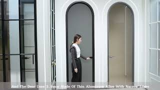 【Instime】Modern Indoor Aluminium French Casement Swing Glass Door Internal Glass Walls Doors [upl. by Ymia747]