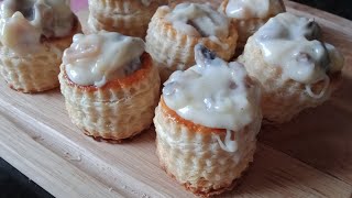 creamy mushroom vol au vent [upl. by Adnilec]