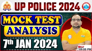 UP Police Constable 2024 UPP Constable 07 Jan Mock Test Weekly Test Analysis By Ankit Sir [upl. by Yenffad]