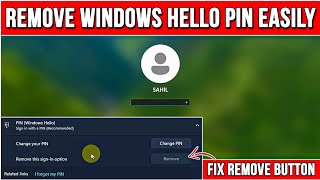 How to Remove the Windows Hello Pin So You Can Login with Your Password [upl. by Nathaniel]