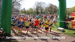 Start Halbmarathon Forstenrieder Volkslauf 2018 am 14042018 [upl. by Eissej]