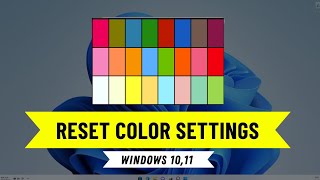 How to Reset Color Settings Windows 11 [upl. by Anirtac]