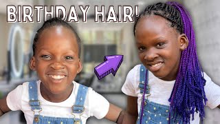 BIRTHDAY HAIR TRANSFORMATION Tallies Last Day Being 7 💜✨ [upl. by Sholem]