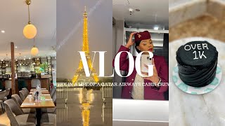 VLOGTOBERWEEK IN A LIFE OF A QATAR AIRWAYS SOUTH AFRICAN CABIN CREWPARIS LAYOVERWOOLWORTHS HAUL [upl. by Gottuard831]