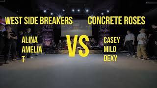 Tech Styles 9  BTactical Crew Battle  West Side Breakers vs Concrete Roses  Qualifiers [upl. by Coats]