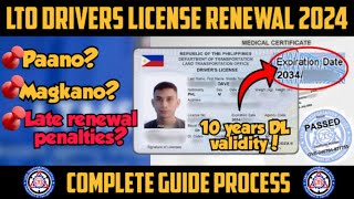 LTO DRIVERS LICENSE RENEWAL 2024  Complete guide process  step by step  motodave [upl. by Kerman]