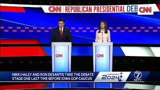 Nikki Haley and Ron DeSantis debate in Des Moines ahead of Iowa caucuses [upl. by Rebmik249]