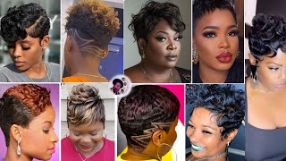 45 MOST TRENDIEST SHORT HAIRSTYLES FOR BLACK WOMEN 🔥🔥🔥💯 shorthair haircut [upl. by Diver868]