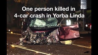 One person killed in 4car crash in Yorba Linda [upl. by Anirol]