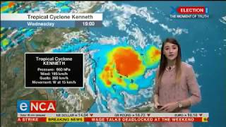 Heavy rain expected as Cyclone Kenneth approaches Mozambique [upl. by Sialac127]