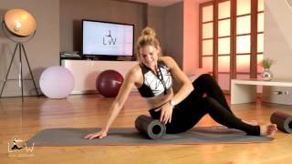 Entrainement avec un rouleau de massage Foam Roller Kettler  FITNESS STUDIO BY LUCILE [upl. by Langston]