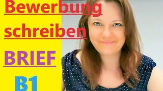 BRIEF SCHREIBEN BEWERBUNG B1 Prüfung [upl. by Rossen783]