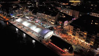 FFK Opprykksfest og fakkeltog Fredrikstad Norway 4K DJI Drone [upl. by Anirba469]