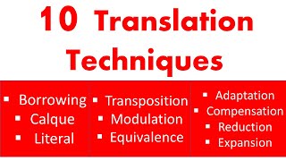 Translation techniques amp Strategies that could make your translation easier  Translation Techniques [upl. by Malim]