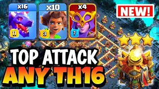 EPIC STRATEGY  Th16 Dragon Attack Strategy  Th16 Dragon  Best Th16 Attack Strategy🔥 [upl. by Bearnard]