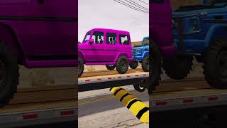 Flatbed Truck Mcqueen  Transportation with Truck  Pothole vs Car  BeamNGDrive 13 [upl. by Yrolam]