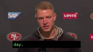 Christian Mccaffrey 49ers vs Jaguars Post Game Interview🏈🏈🏈 [upl. by Ennaimaj]