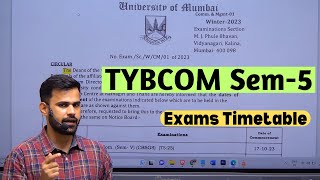 TYBCOM Semester 5 Exam Date 2023  University of Mumbai [upl. by Anelec]