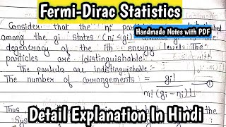 FermiDirac Statistics  basic concept amp Derivation kanhaiyapatel physicalchemistry [upl. by Eenet]