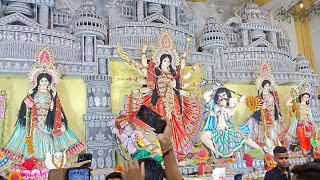 Kedarnath mandir design Durga Puja Sitamarhi live video live viral video [upl. by Arbba]