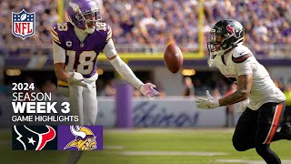 Houston Texans vs Minnesota Vikings Game Highlights  NFL 2024 Season Week 3 [upl. by Timothy]