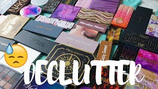 MAKEUP DECLUTTER │ HIGH END EYESHADOW PALETTE COLLECTION [upl. by Jumbala]