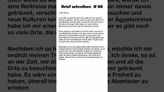 Brief schreiben 68 quotMeine Träume und Reiseplänequot germanlevela2 german deutschlernen [upl. by Harriott957]