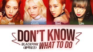 BLACKPINK  Dont Know What To Do Color Coded Lyrics EngRomHan가사 [upl. by Penelopa386]